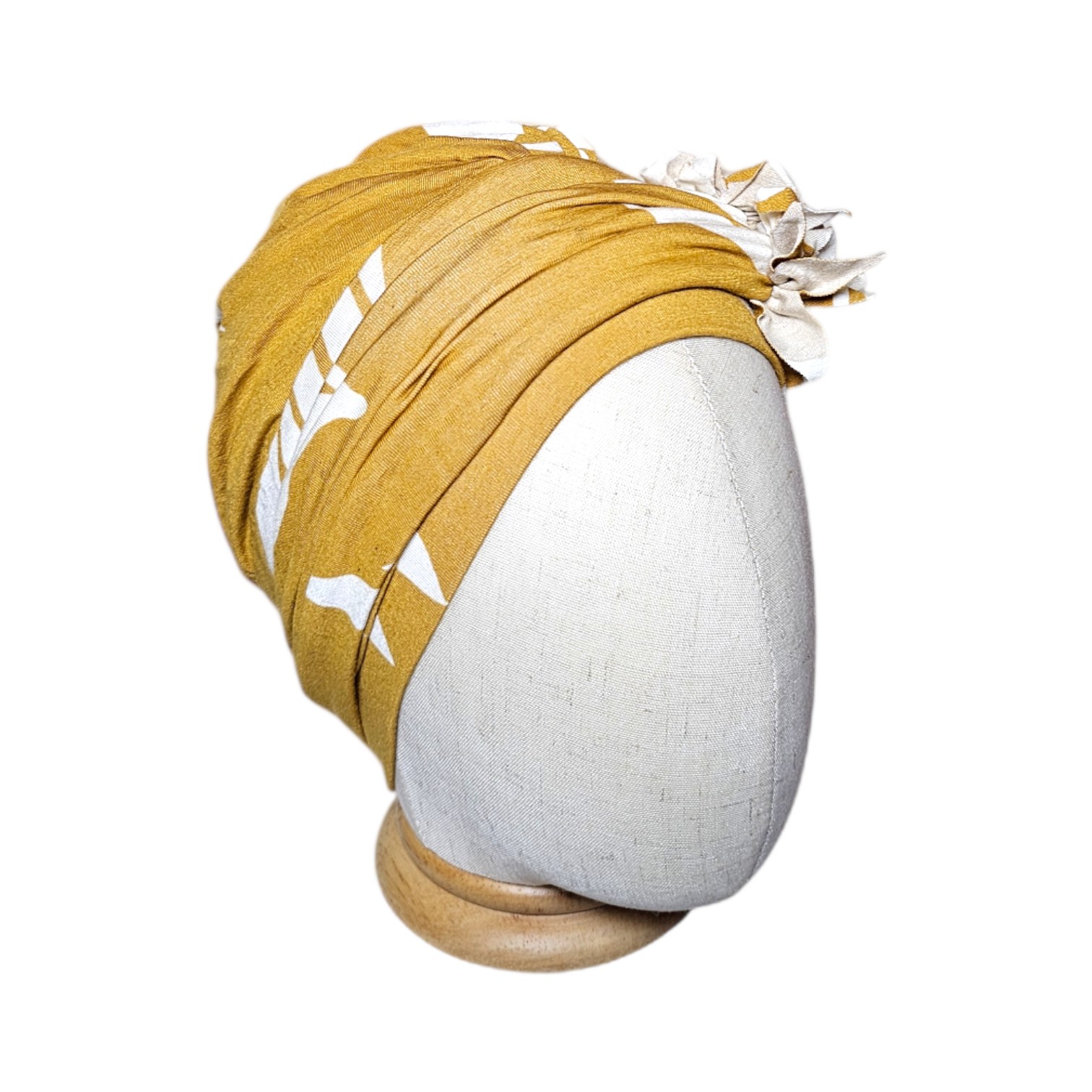 gorro oncologico mostaza juvenil para chica con alopecia