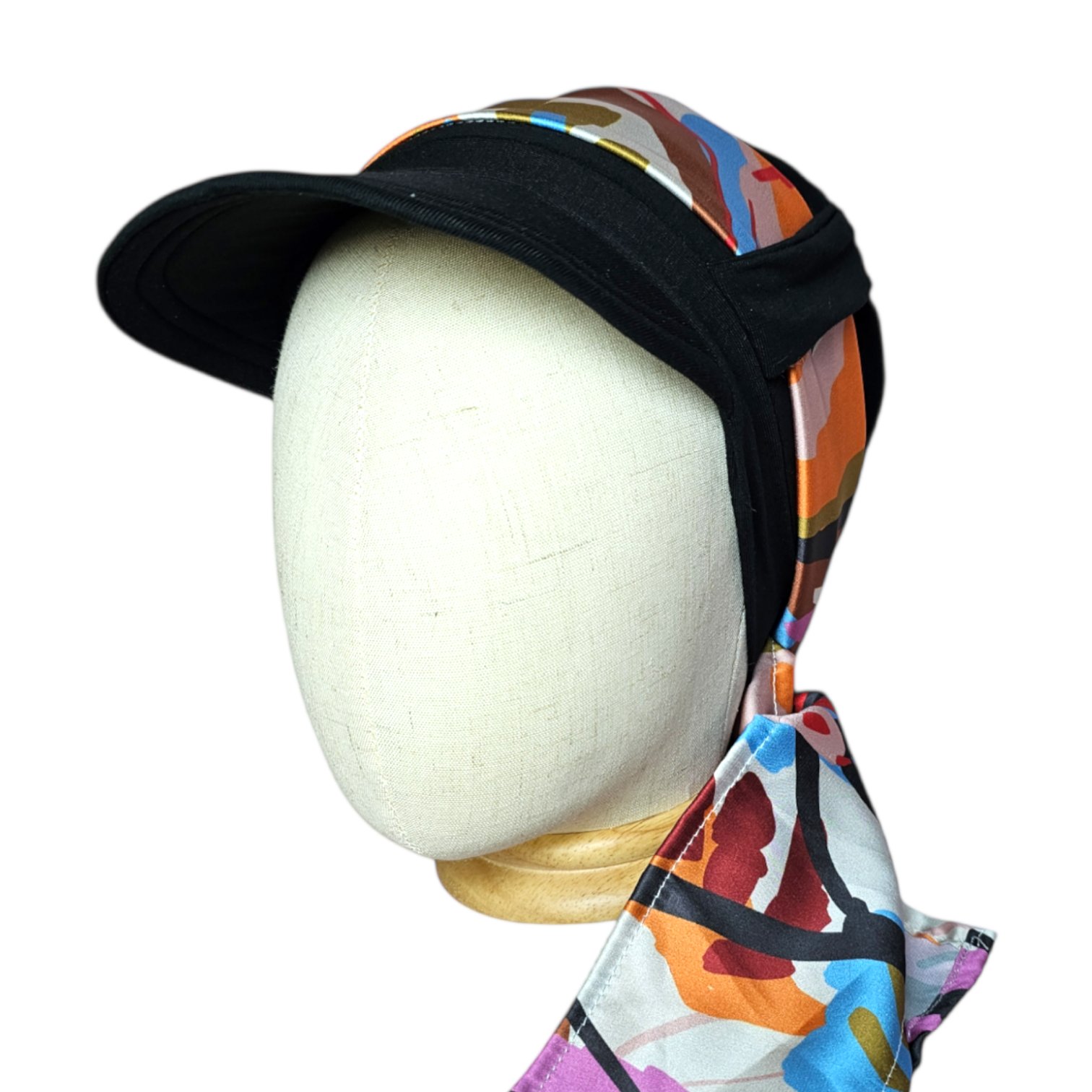 gorra para quimioterapia con pañoleta naranja
