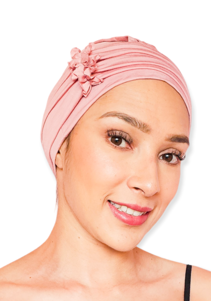 turbante básico Alopecia rosa